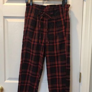 Free People plaid trousers
